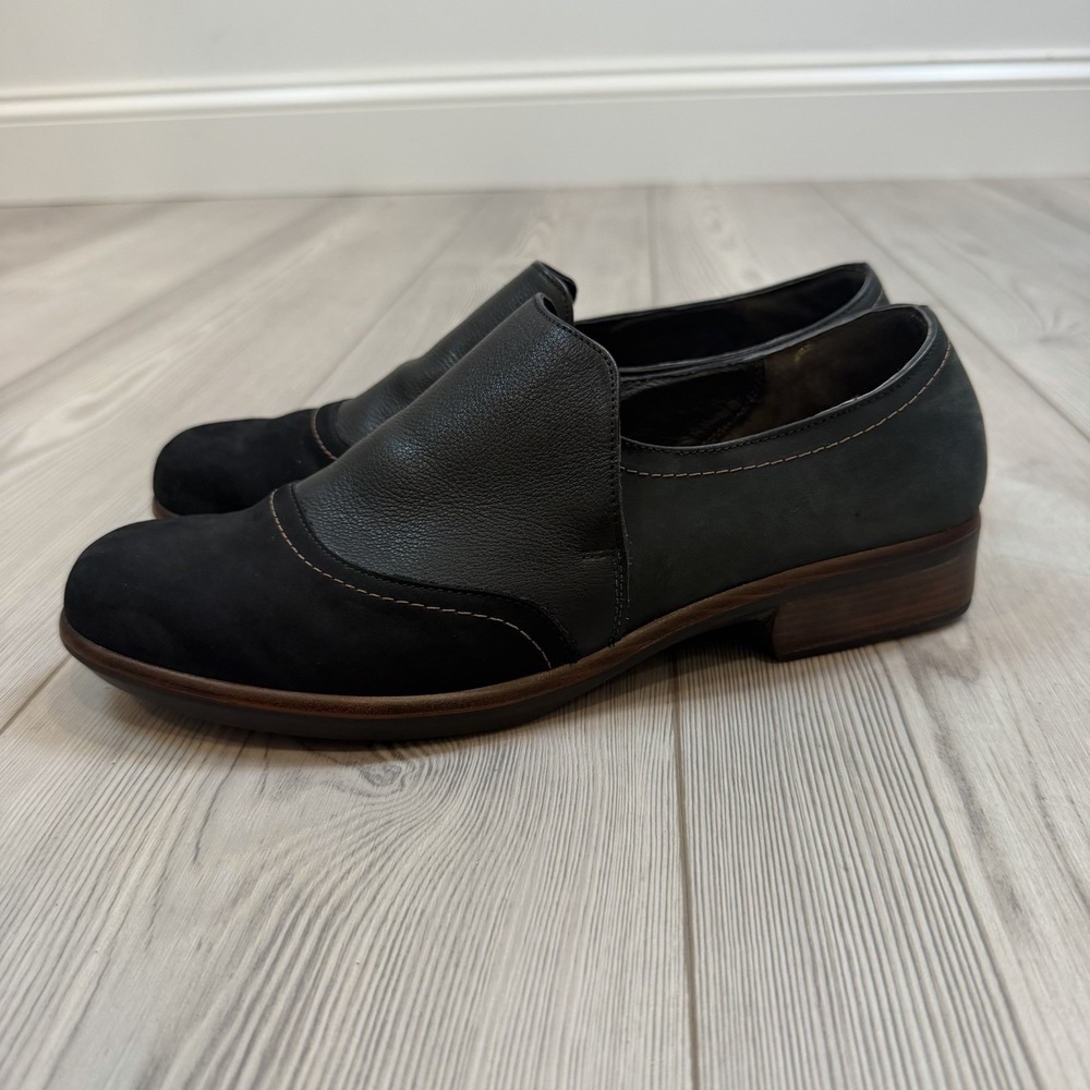 Naot Angin Black Velvet Leather Suede Nubuck EU 41 US 10 - 10.5